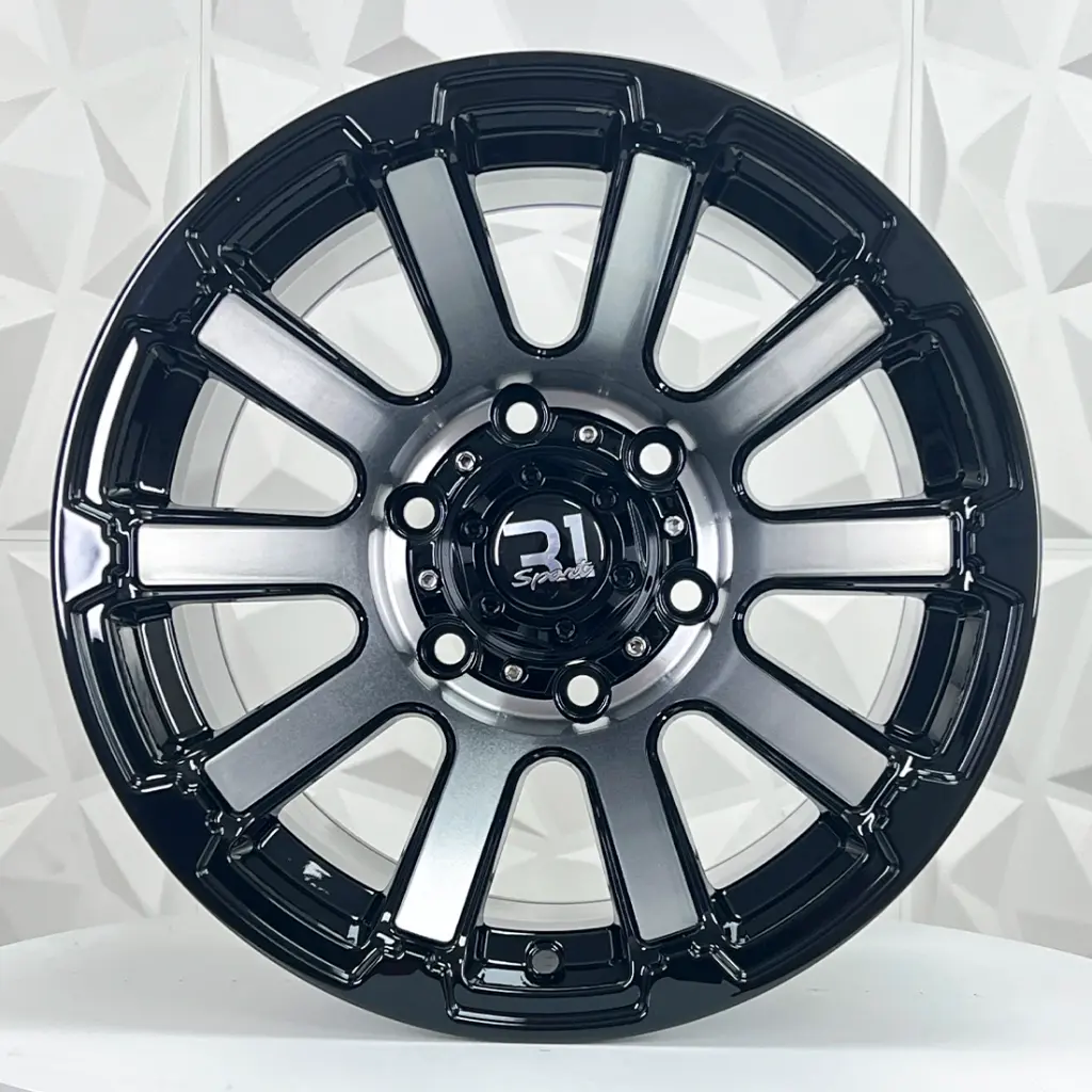 RIN 15X10 6-139.7 R1 SPORT 1086 BLACK MACHINE FACE ET-44 CB110.5 