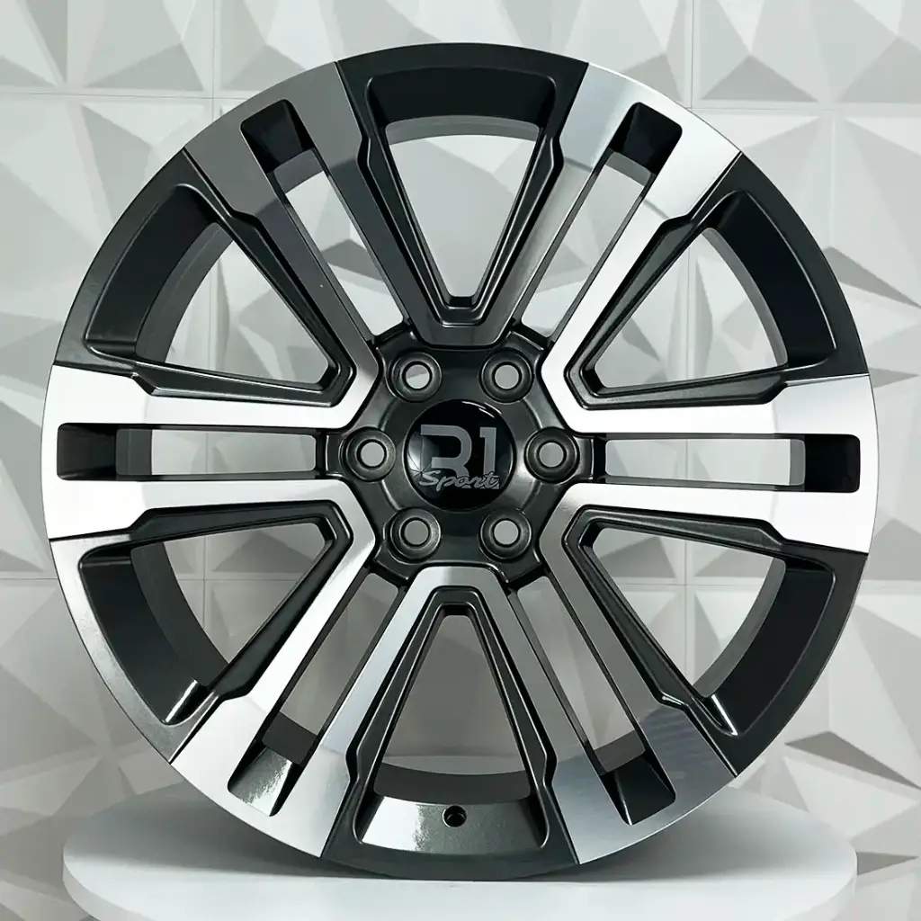 RIN 22X9 6-139.7 R1 SPORT FB668 GUNMETAL MACHINE FACE ET24 CB78.1