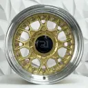 RIN 15X8 4-100/114.3 R1 SPORT QC1286 BB GOLD ML+CHROME RIVETS*ET20 CB73.1