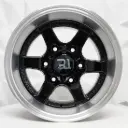 RIN 14X8 6-139.7 R1 SPORT LP211 BLACK MACHINE LIP ET-13 CB110