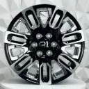 RIN 22X9 6-139.7 R1 SPORT TYH086 BLACK MF INSERT CHROME ET28 CB78.1
