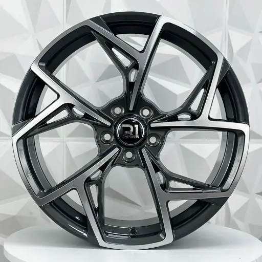 [199075] RIN 19X8.5 5-112 R1 SPORT YF5688 GUNMETAL MACHINE FACE ET42 CB66.6