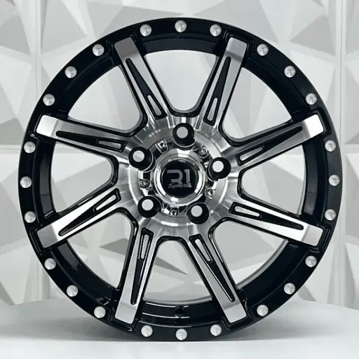 [166589] RIN 16X8 6-139.7 R1 SPORT 1081 BLACK MACHINE FACE ET-12 CB106