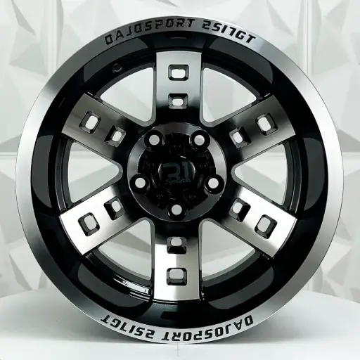 [159680] RIN 15X10 6-139.7 R1 SPORT D6521 BLACK MACHINE FACE MI ET-44 CB110